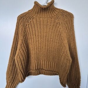 H&M Mustard Cowl Neck Sweater